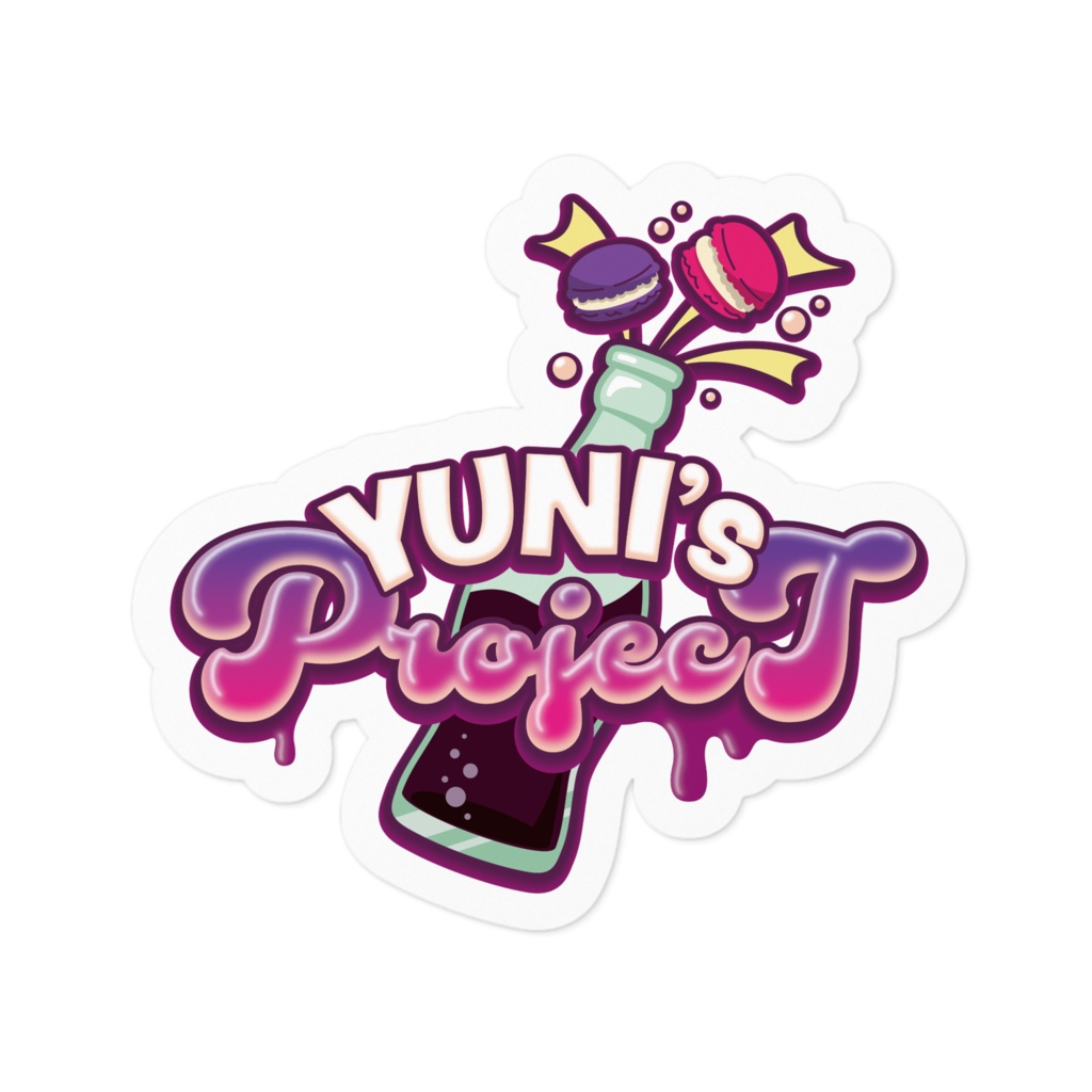 YUNI’s ProjecTロゴステッカー（背景ホワイト）