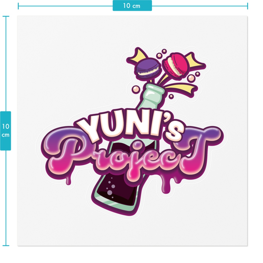 YUNI’s ProjecTロゴステッカー(背景クリア)