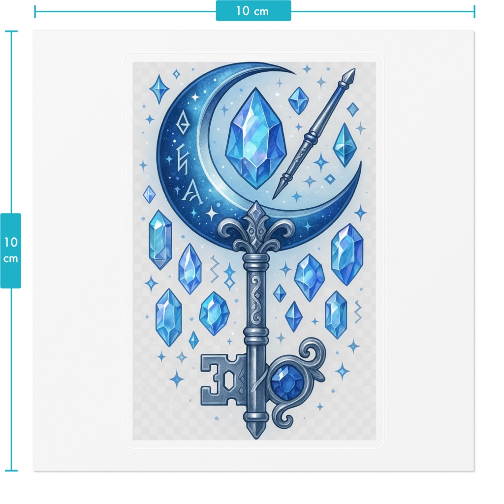 月をひらく魔法の鍵-ステッカー-