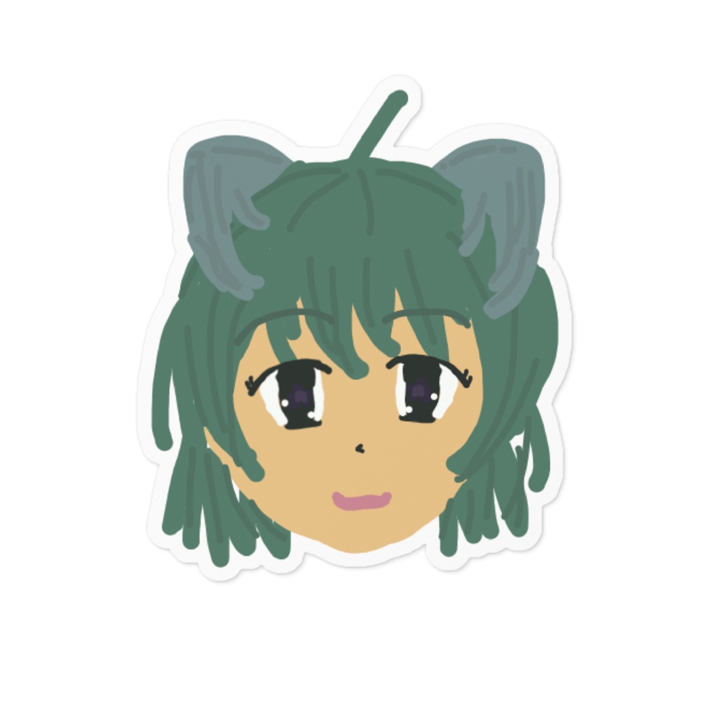 🐓【アニマル珍道中】日向きなこフェイス☆ステッカー