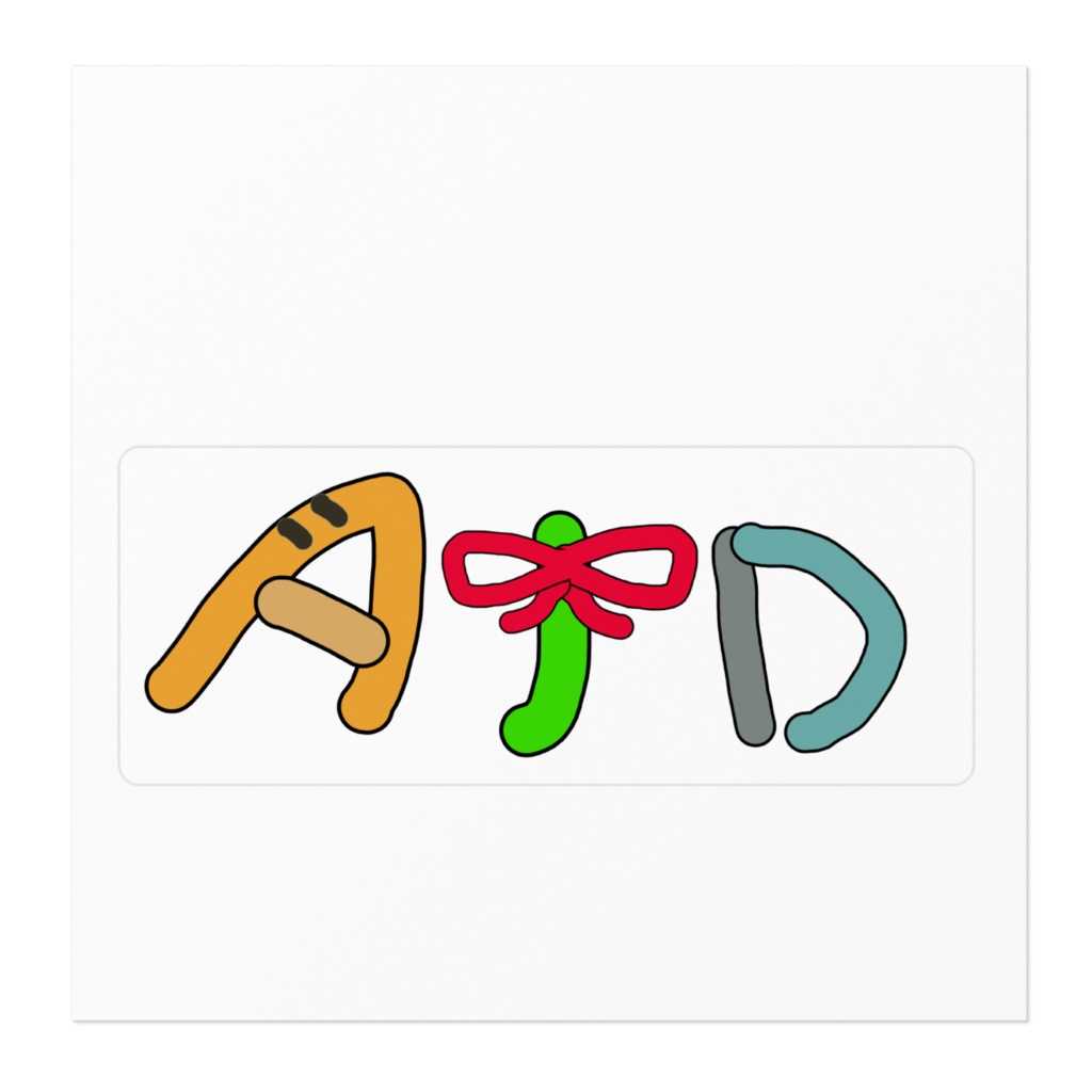 🐓【アニマル珍道中】白地ATD☆ステッカー