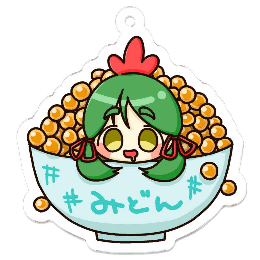 🐨【アニマル珍道中】鶏森みどり案☆みどりいくら丼アクキー