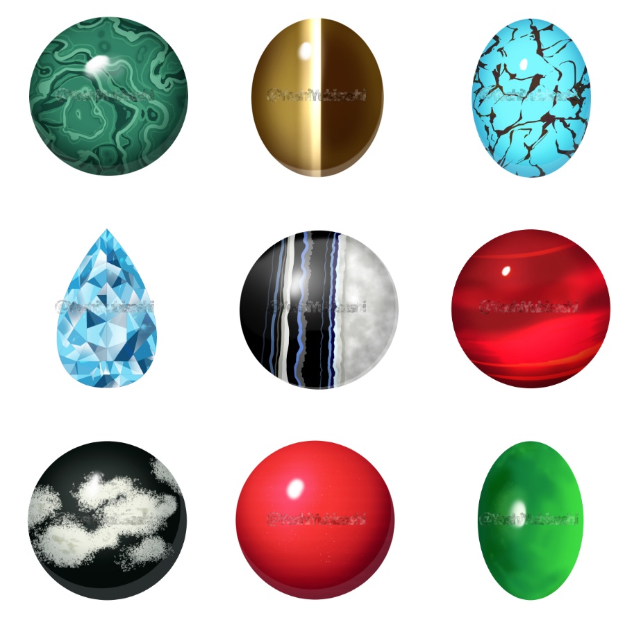 宝石素材18種