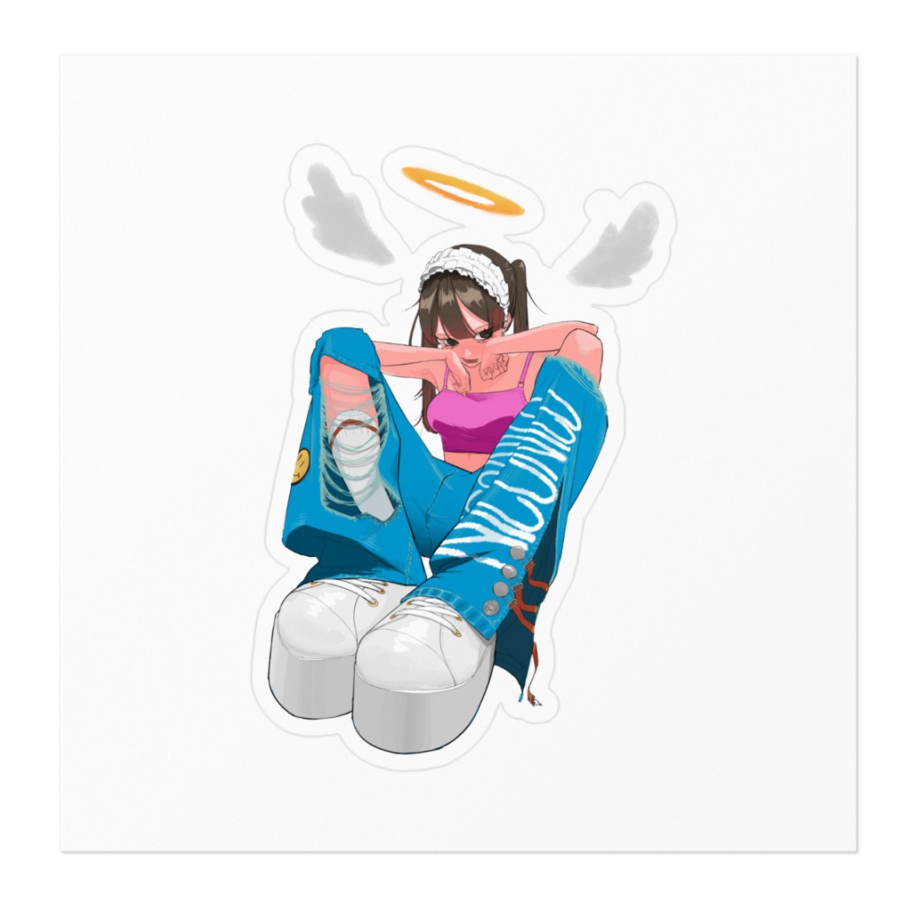 天使1ステッカー