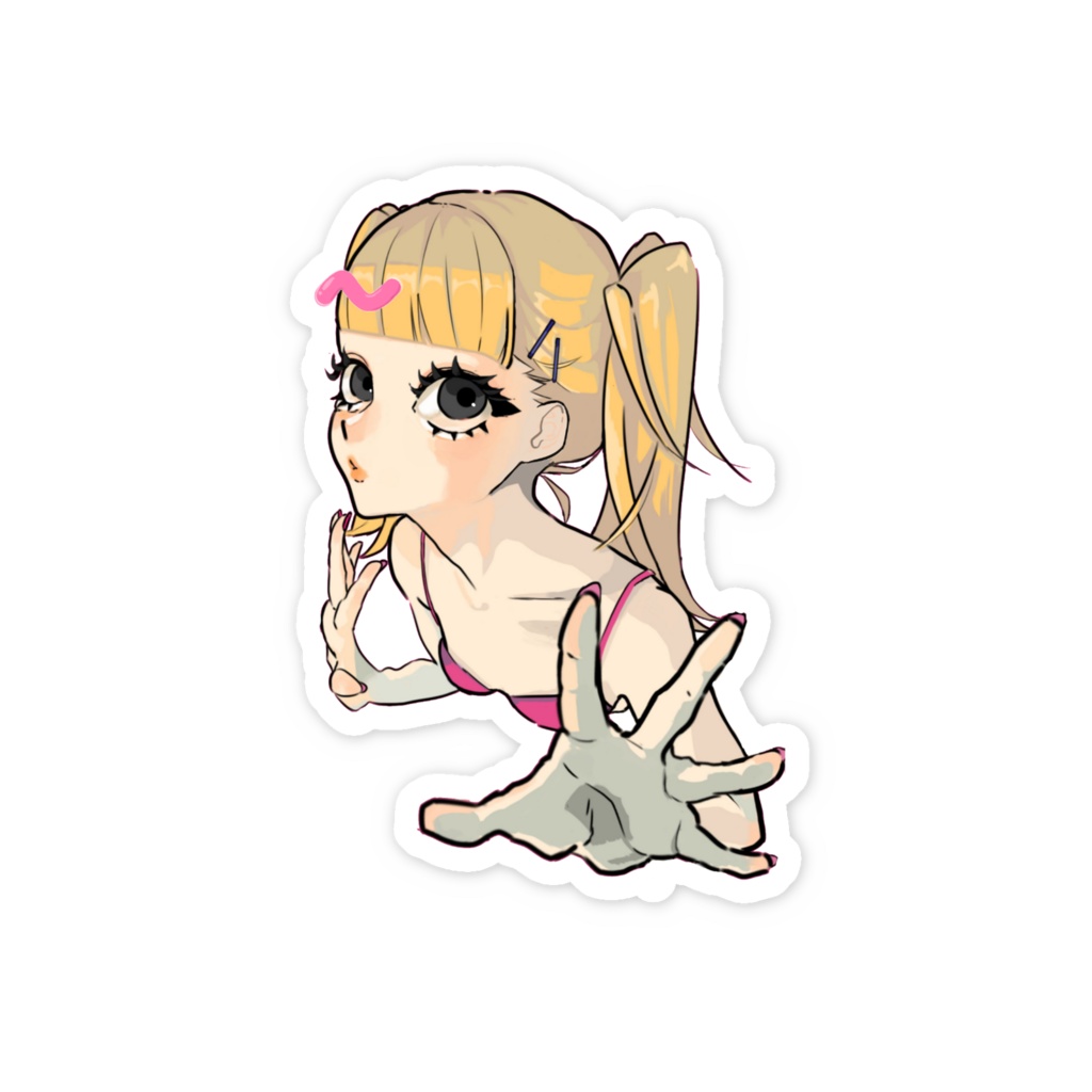 金髪ステッカー