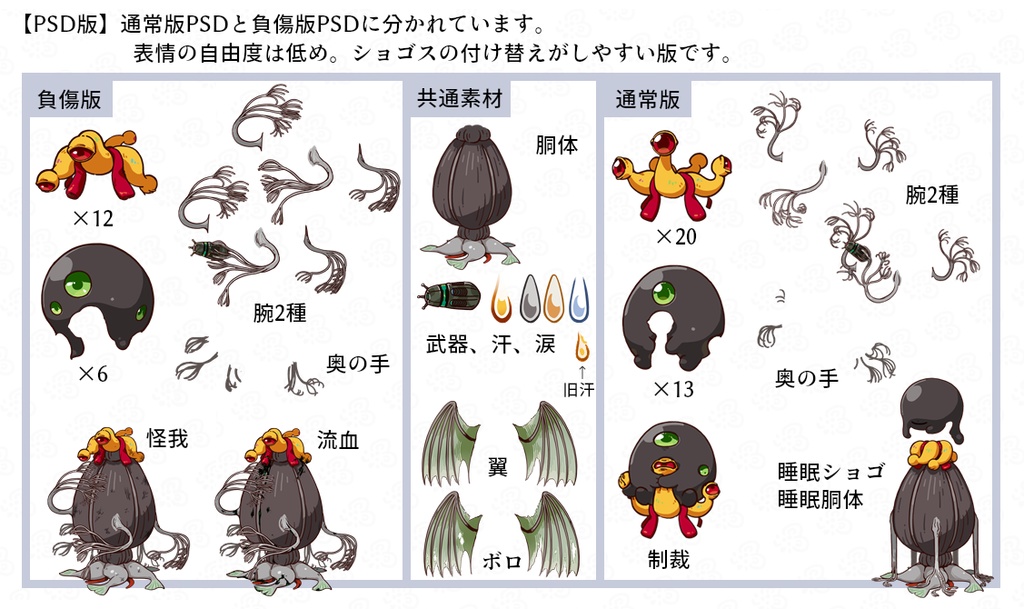 ショゴスが乗る【古のもの】立ち絵