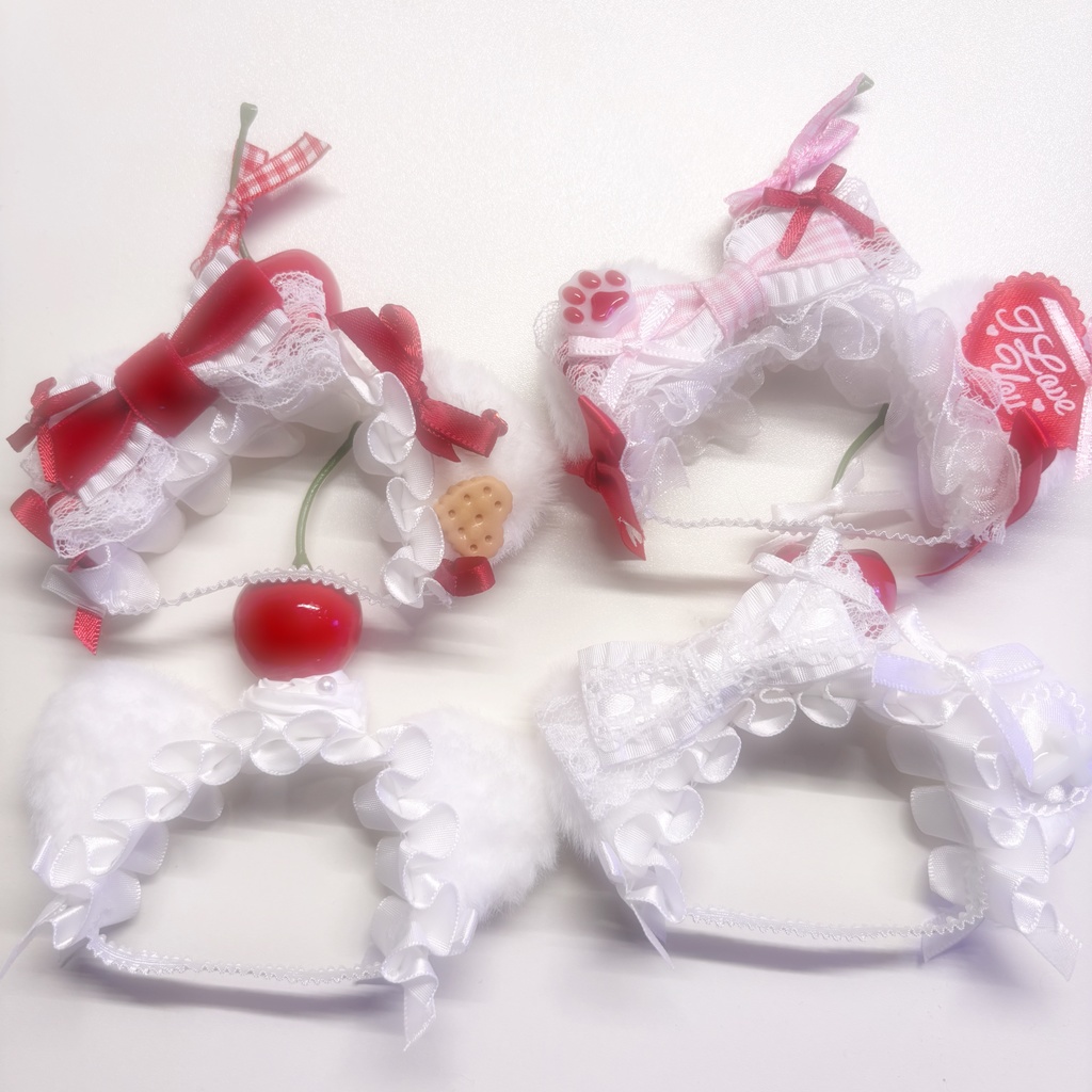 ♡さくらんぼリボンヘッドドレス♡