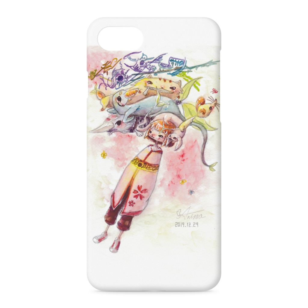 【多機種対応】iPhoneスマホハードケース(側面あり) 『私だけのおともだち』