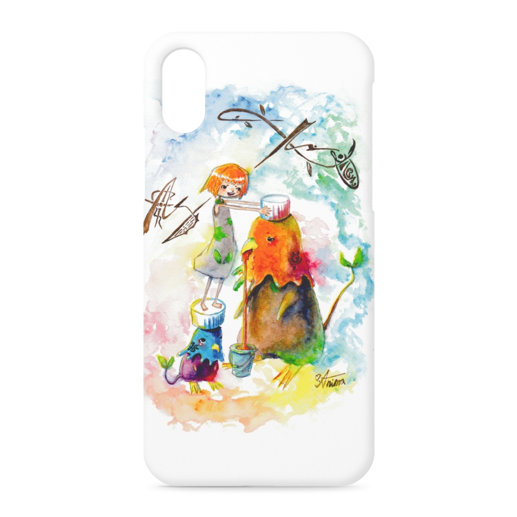 【多機種対応】iPhoneスマホハードケース(側面あり) 『あなたの色を少しわけて♪』