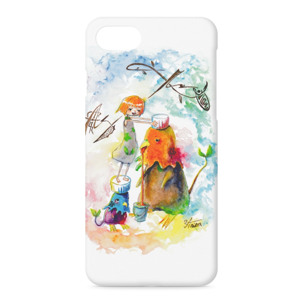 【多機種対応】iPhoneスマホハードケース(側面あり) 『あなたの色を少しわけて♪』