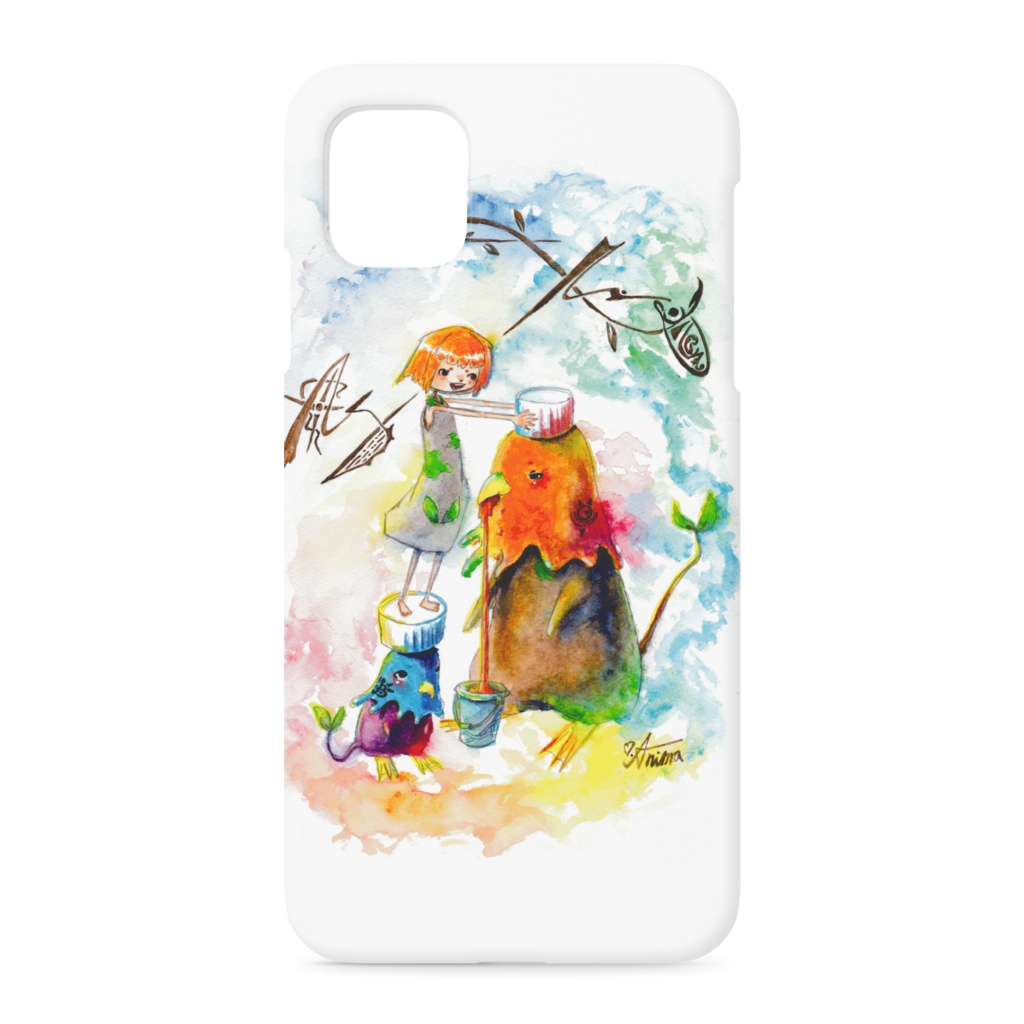 【多機種対応】iPhoneスマホハードケース(側面あり) 『あなたの色を少しわけて♪』