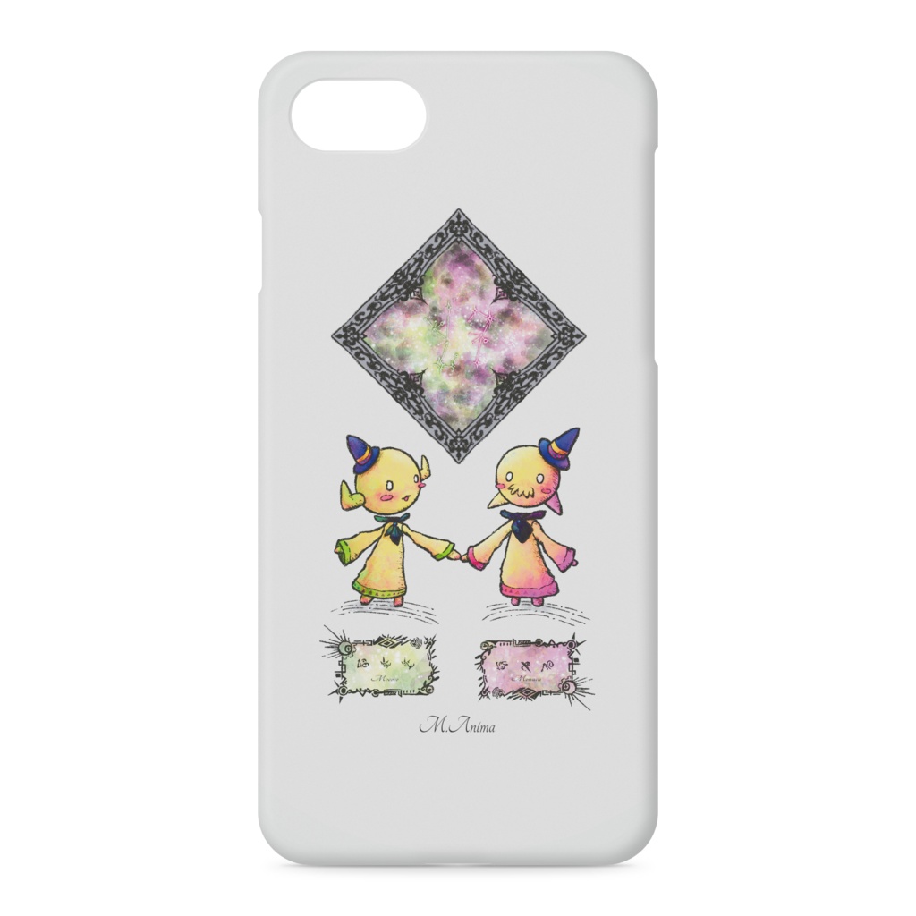 【多機種対応】iPhoneスマホハードケース(側面あり) 『陽光の双子』