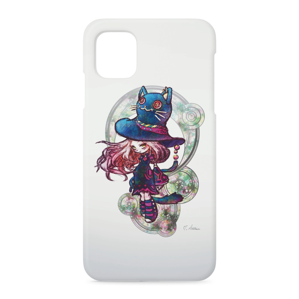 【多機種対応】iPhoneスマホハードケース(側面あり) 『月光の管理者 フィーナ』