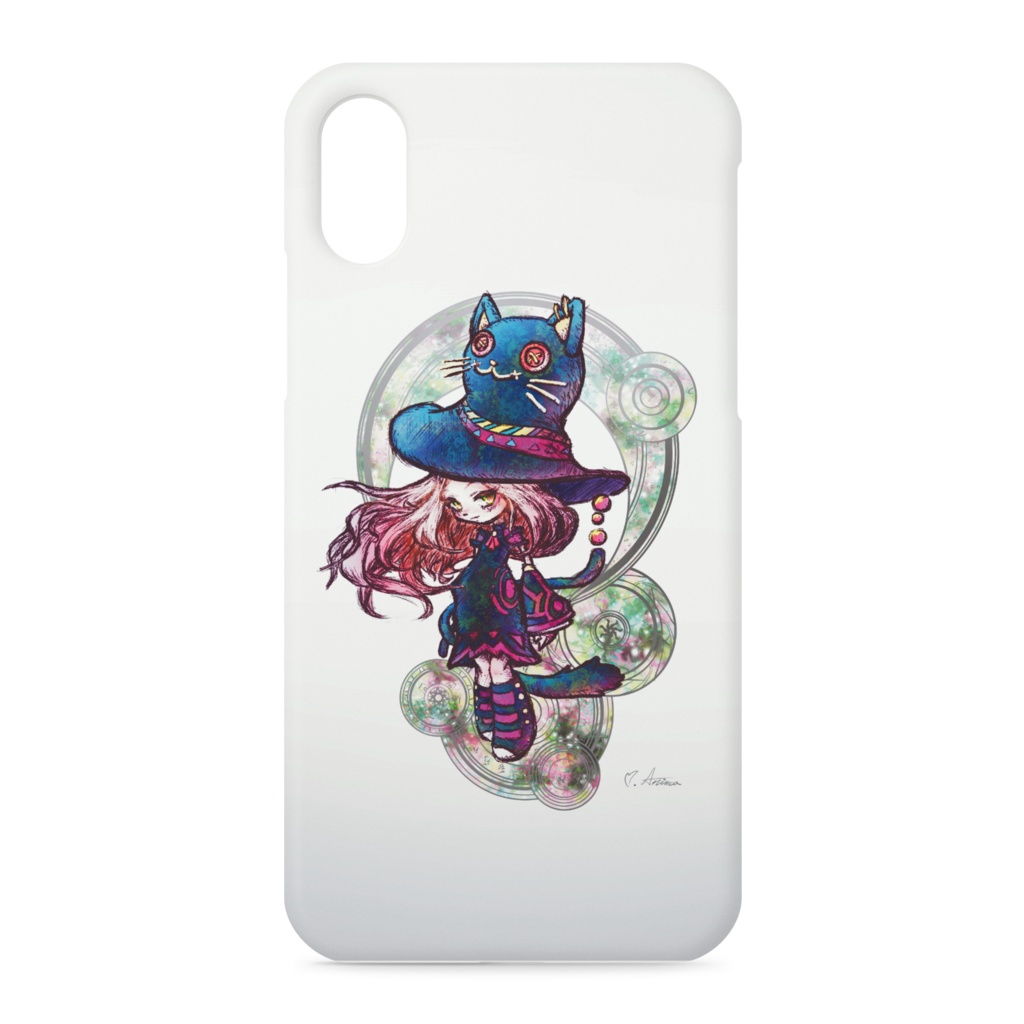 【多機種対応】iPhoneスマホハードケース(側面あり) 『月光の管理者 フィーナ』