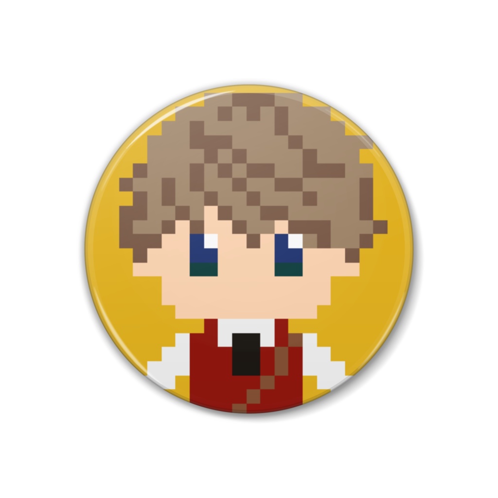 ドット絵レイの缶バッジ