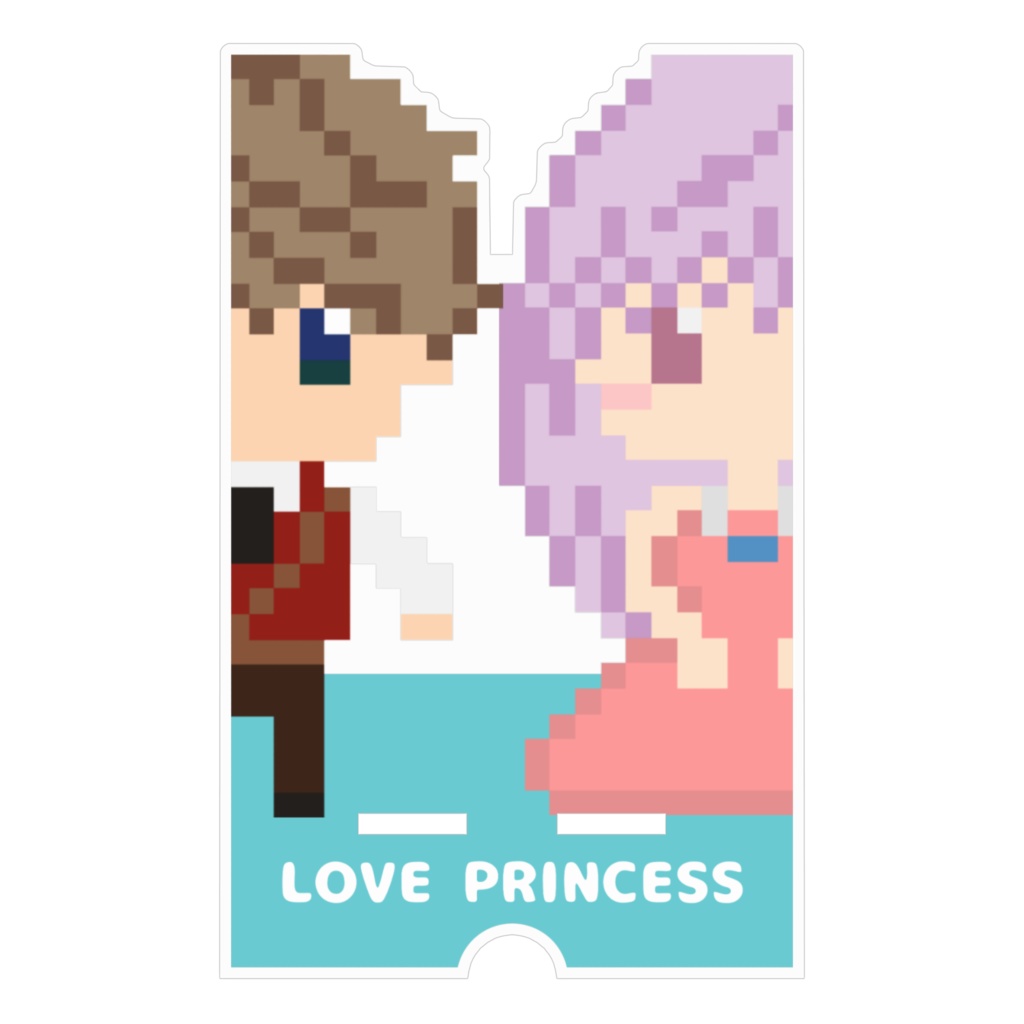 ドット絵レイエリのアクリルスマホスタンド