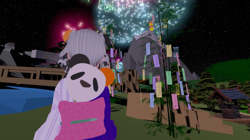 【3Dモデル】ぱんだ団扇(うちわ)