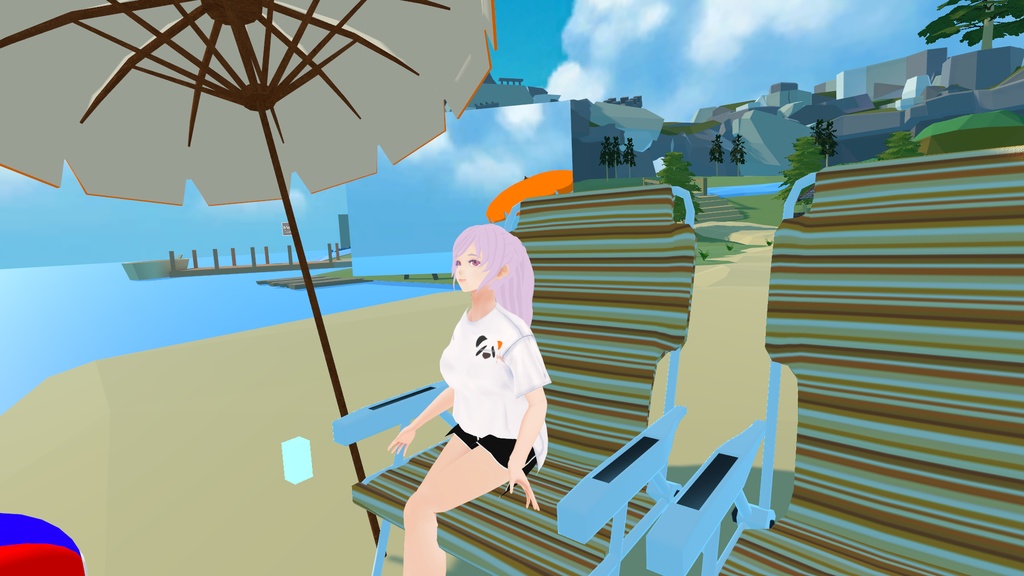 【VRoid】衣装テクスチャ ぱんだTシャツ(男女)