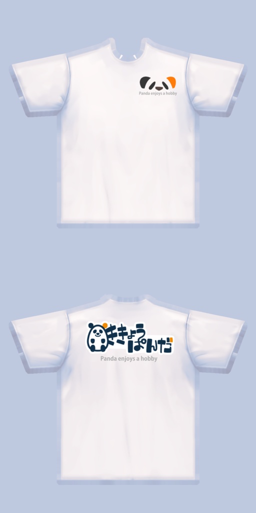 【VRoid】衣装テクスチャ ぱんだTシャツ(男女)