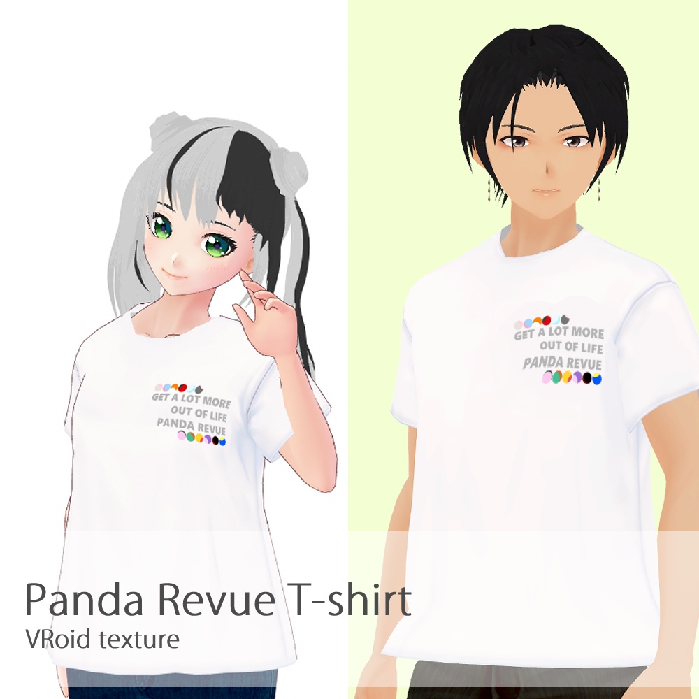 【ぱんだ歌劇団】VRoidテスクチャ オリジナルTシャツ（無料）