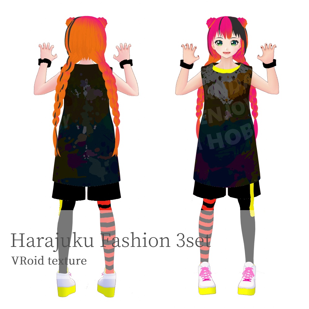 VRoid 原宿ファッションセット(3色)