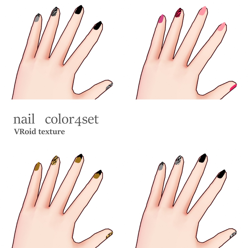 VRoid ギャルファッションセット(9色)パターンはいっぱい