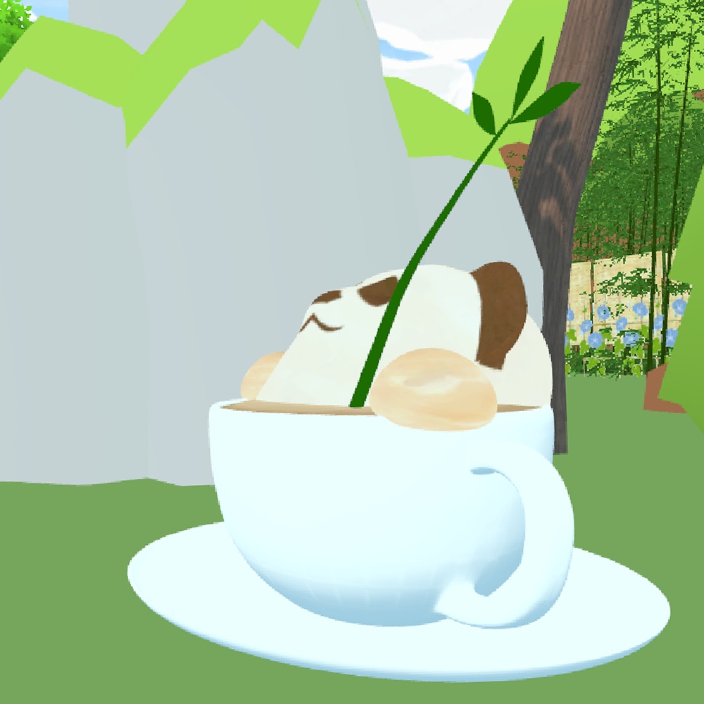 【3Dモデル】パンダの3Dラテアート