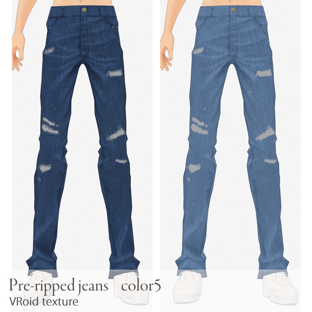 VRoid ダメージジーンズ 5色