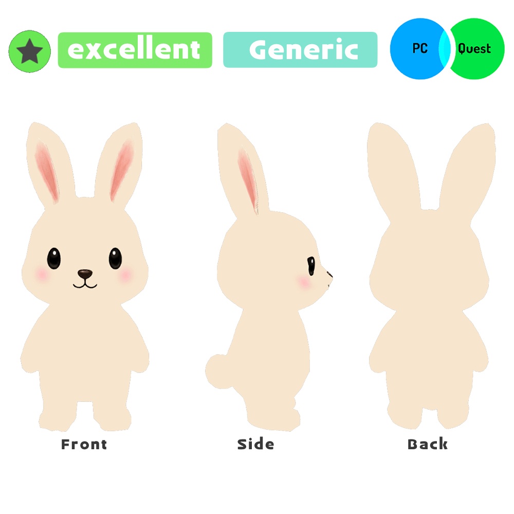 【VRChat】18種の動物アバターセット【PC/Quest対応・Excellent・ローポリ・軽量】