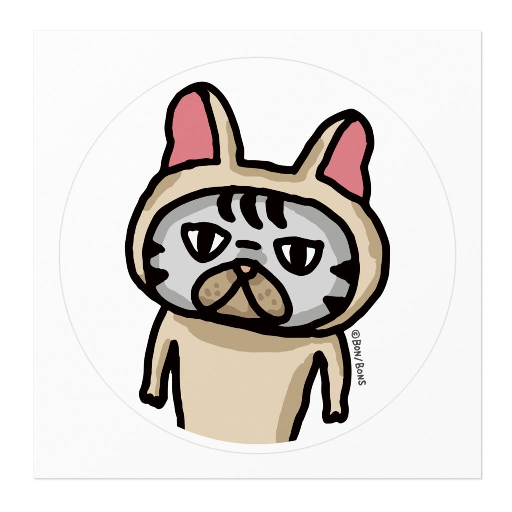 「タツマキボタン」の作者ボンのステッカー