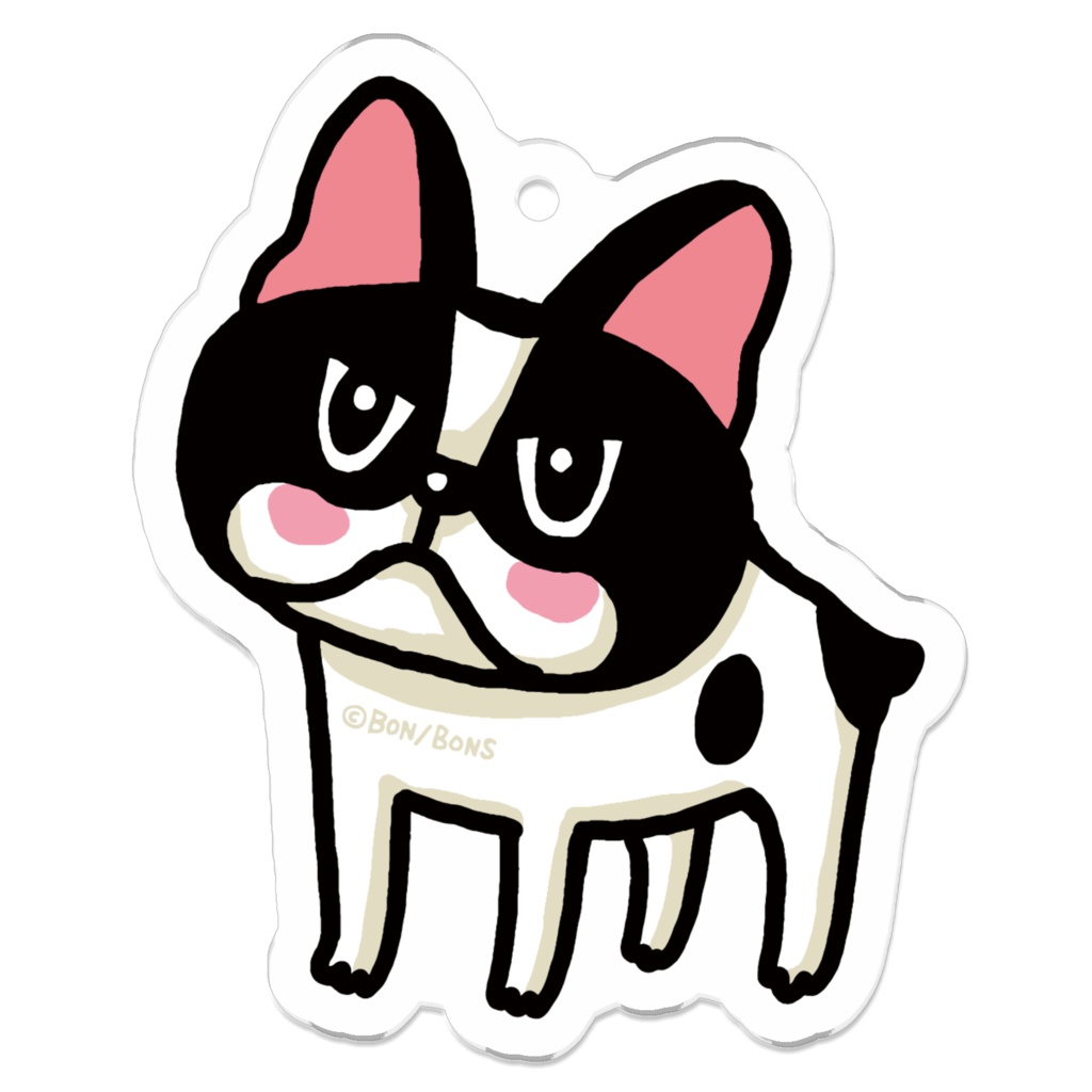 「タツマキボタン」のボタンのアクリルキーホルダー