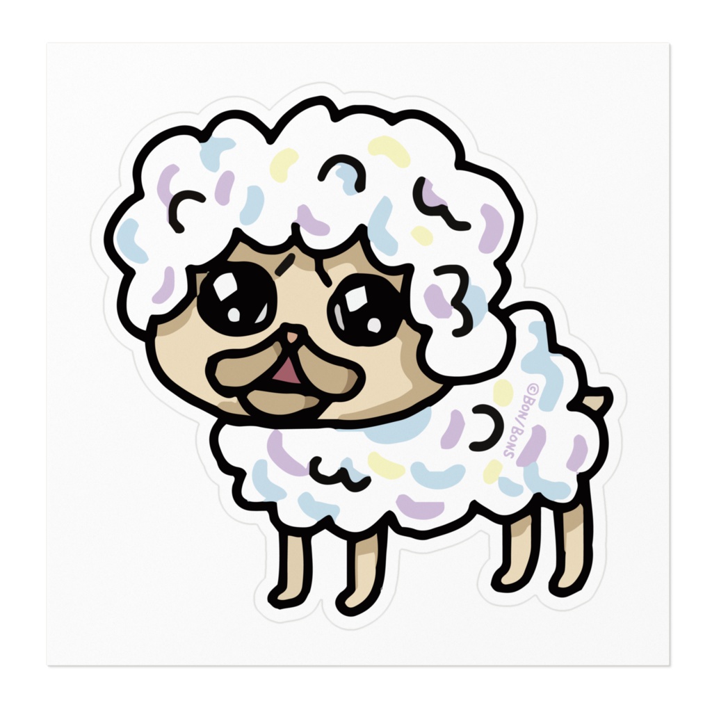 「タツマキボタン」のブクブクタツマキのステッカー