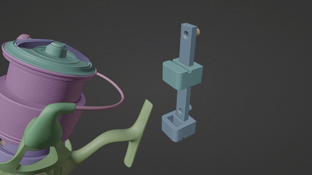 リールスタンド3Dモデル