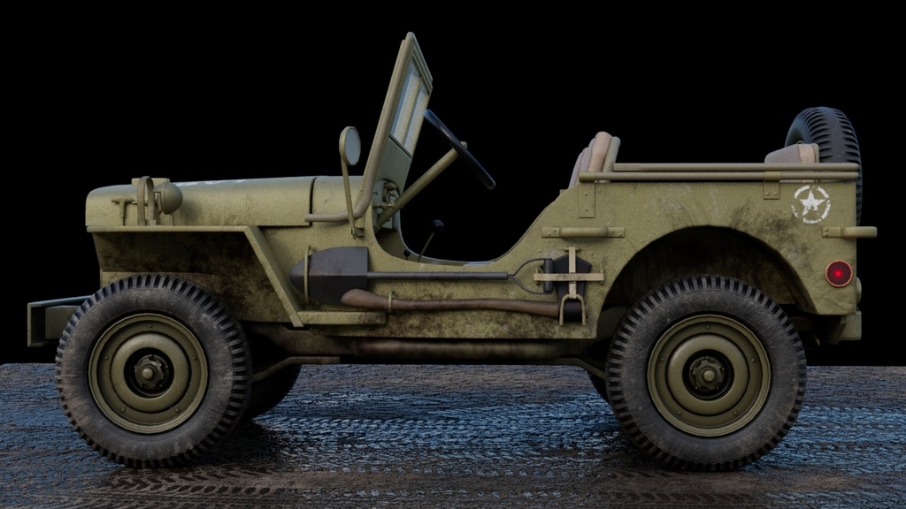 3Dモデル_ジープ