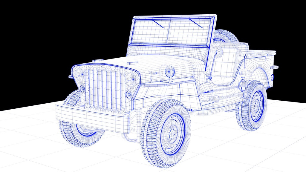 3Dモデル_ジープ