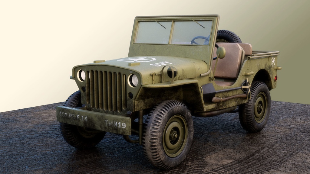 3Dモデル_ジープ