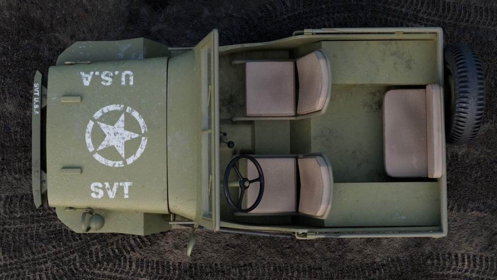 3Dモデル_ジープ