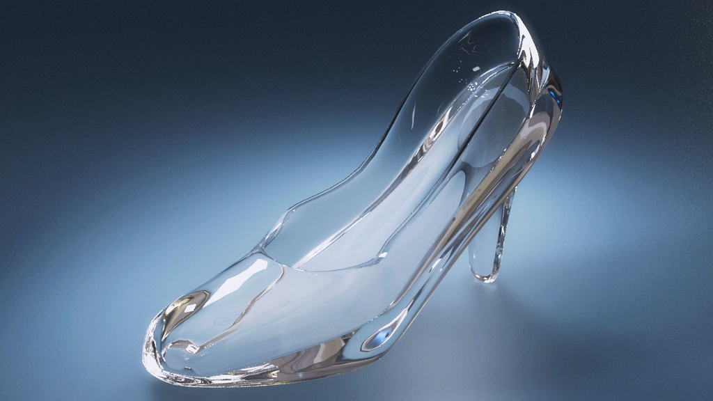 3Dモデル_ガラスの靴