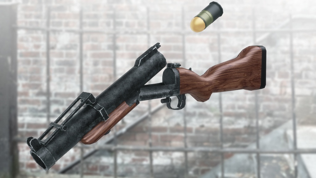 3Dモデル グレネードランチャー M79【ローポリゴン】