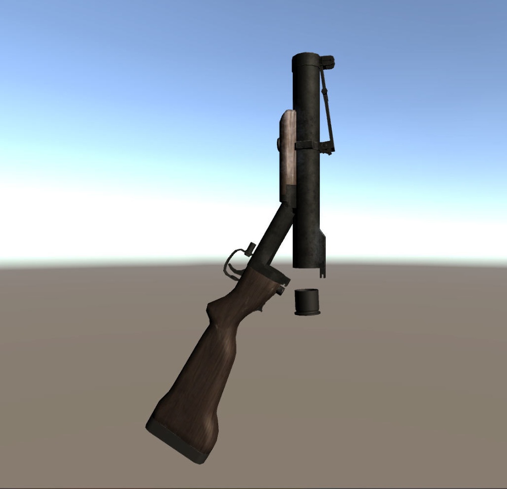 3Dモデル グレネードランチャー M79【ローポリゴン】