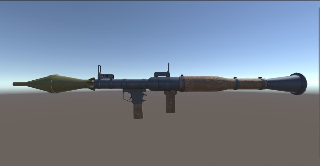 3Dモデル ロケットランチャー RPG7【ローポリゴン】