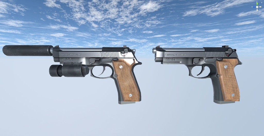 3Dモデル カスタムハンドガン