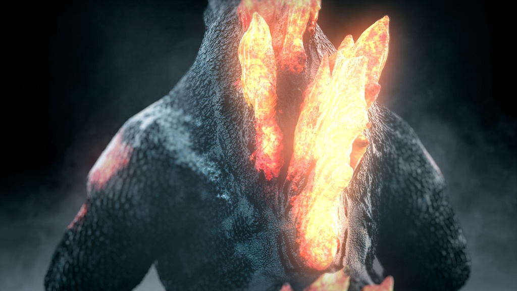 3Dモデル バーニングゴジラ