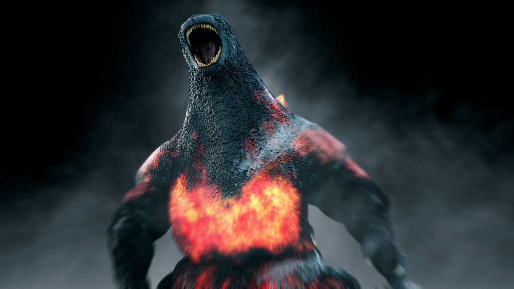 3Dモデル バーニングゴジラ