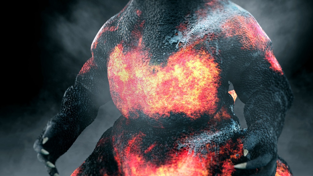 3Dモデル バーニングゴジラ