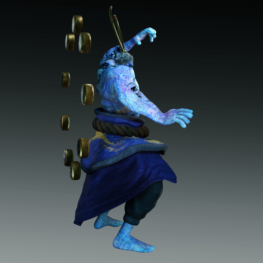 【3Dモデル】雷神