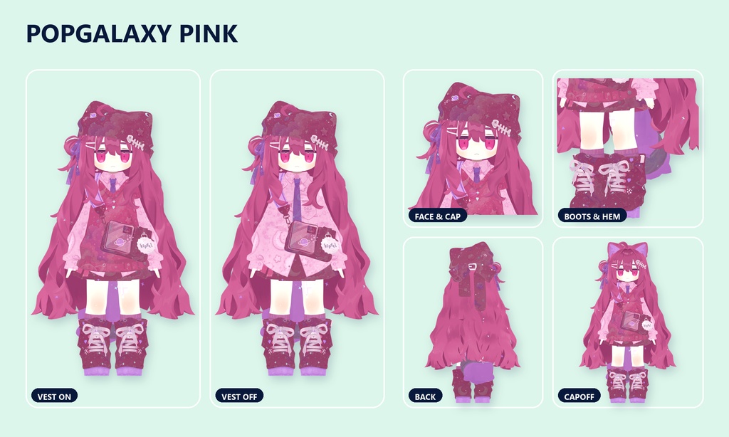 【8/5まで発売記念セール】キプフェル専用改変テクスチャ「POPGALAXY」Android版VRChat対応