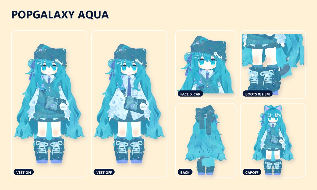 【8/5まで発売記念セール】キプフェル専用改変テクスチャ「POPGALAXY」Android版VRChat対応