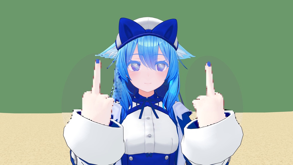 無料ギミック【VRChatアバター向け】中指たてれーる デスクトップも可