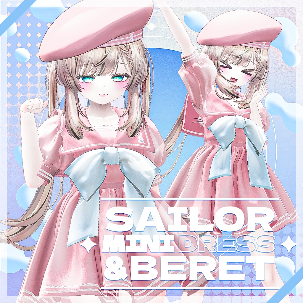 [MANUKA(マヌカ)] Sailor Mini Dress & Beret